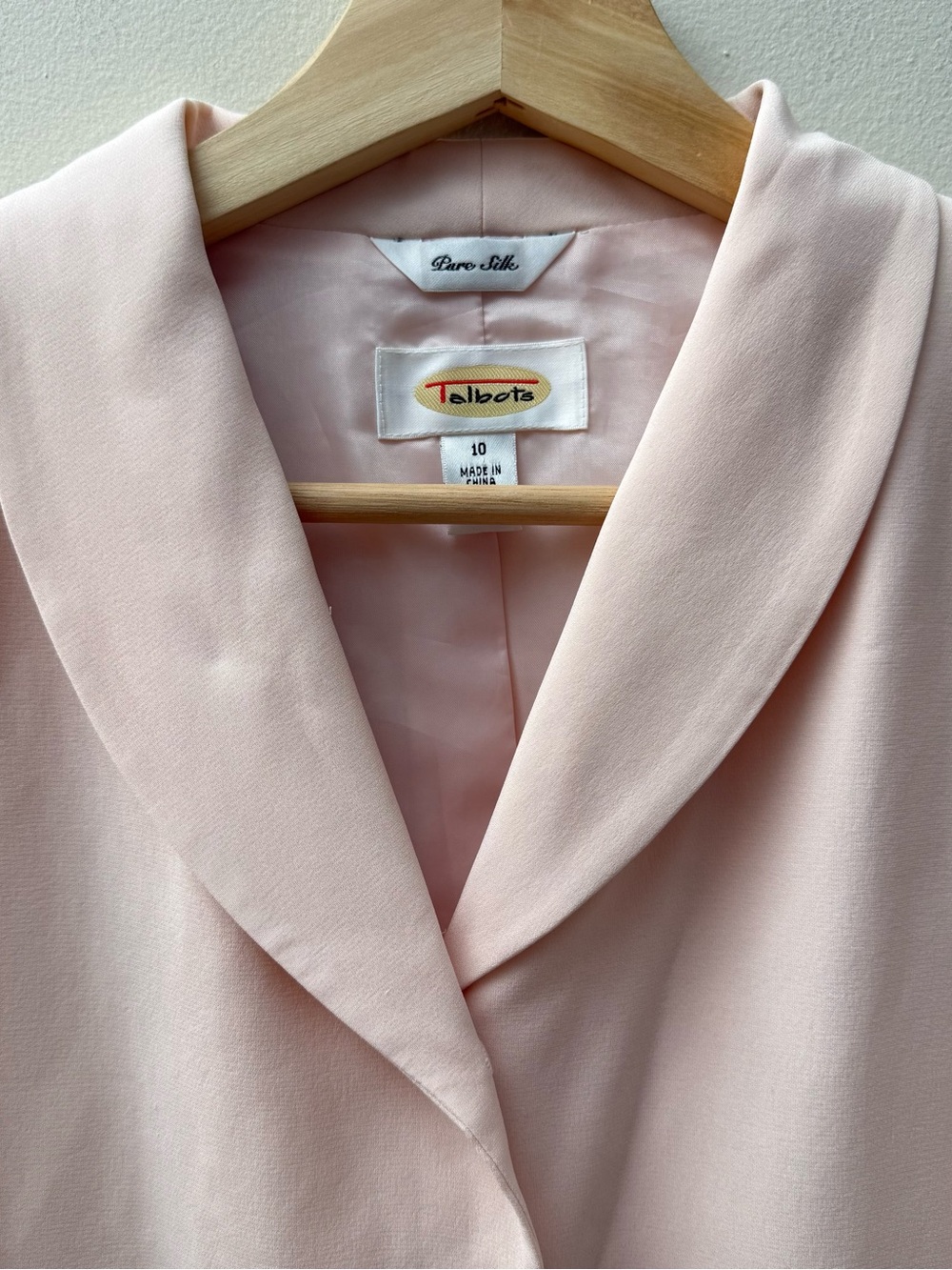Talbots Pale Pink Women's Silk Blazer Jacket - Picture 2 of 9